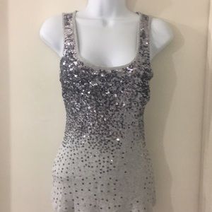 Tank top with sequins